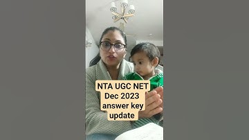 Answer key update/NTA UGC NET Dec 2023 / Final result update #shortvideo #shorts  / Dr. Barkha Gupta
