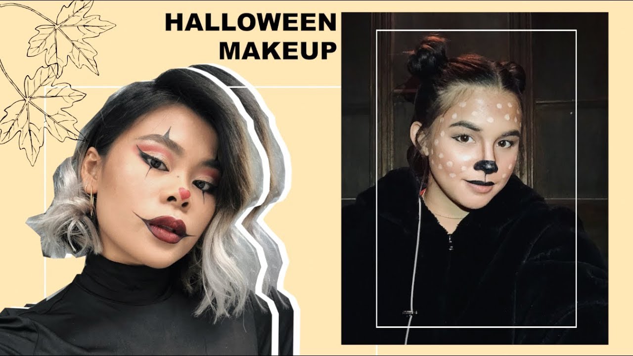 Easy Halloween Makeup Tutorial Deer Clown YouTube