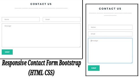 Responsive Contact Form Bootstrap(HTML CSS)