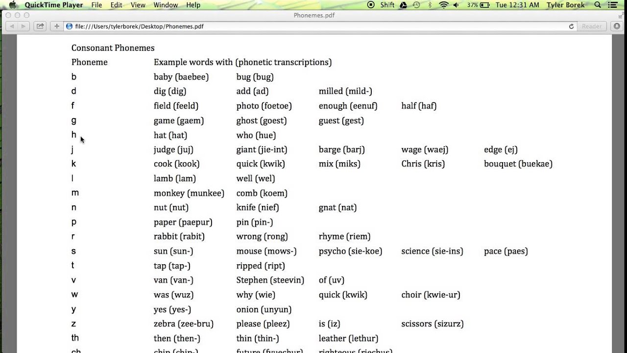 Literably Phoneme Chart