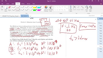 ENGR110 Practice Exam Problem 4 Signal Aliasing and Spectral Leakage
