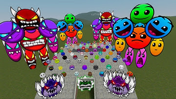 Lobotomy Dash and Geometry Dash Nextbots Family Chase me in Garry