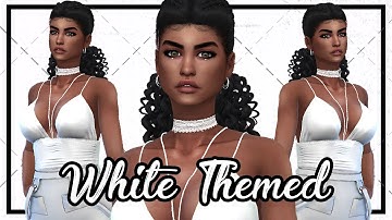 The Sims 4: Create a Sim | WHITE THEMED + FULL CC LIST & SIM DOWNLOAD
