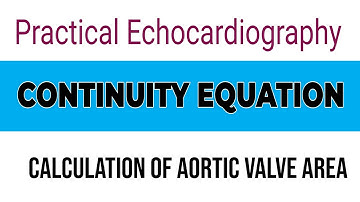 How To Calculate Aortic Valve Area By Continuity Equation