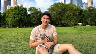My indoor cat's first time in central park