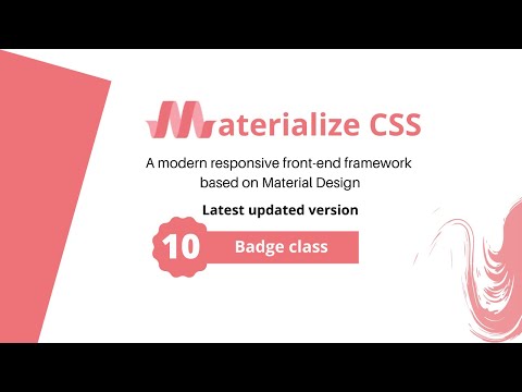 How to use badge class in materialize css- #10 Badge Class.