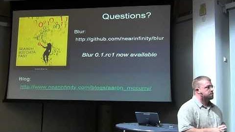 HUG Meetup November 2011: Blur - Lucene on Hadoop