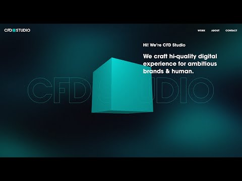 CFD Studio Website Porfolio - HTML, CSS, Javascript, Animation With GSAP 3, ScrollTrigger, Three JS