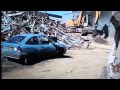 Vauxhall astra mk2 being scrapped leicester 2004