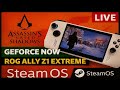Assassin’s Creed Shadows LIVE 🔴 | GeForce NOW on ROG Ally Z1 Extreme + SteamOS | Samurai Gameplay