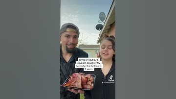 Exveganz try bacon for the first time in 5 years #shorts #review #tiktok