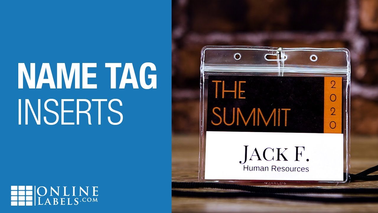 Name Tag Inserts | Product Overview