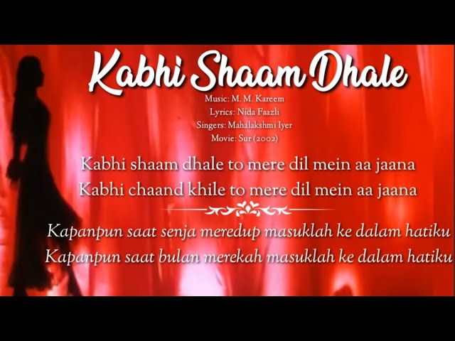 Kabhi Shaam Dhale | Sur | Lirik Terjemahan Indonesia class=