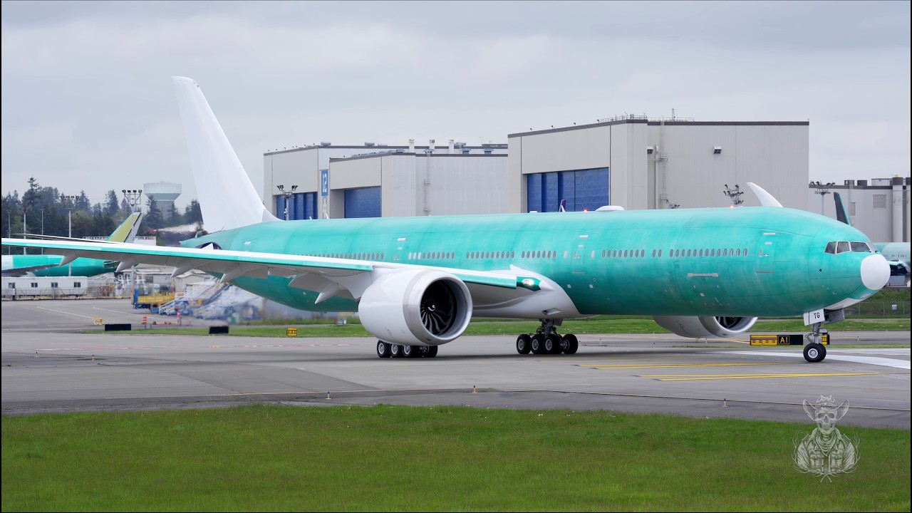 Lufthansa 777-9 High Speed Taxi Test And Takeoff From Paine Field