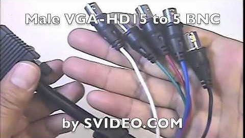 VGA HD15 to 5 Female BNC