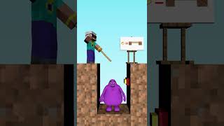 Grimace Shake Will Help Poor Zombie Boy ? Yes Or No ? #shorts #minecraft #shorts #minecraft