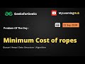 GFG-POTD | Minimum Cost of ropes using Java | 11 Sep 2024 | Heap | Queue | Data Structure | Java