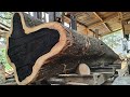 The hidden mystery behind the luxuriously textured giant rare wood: Sawing the Johar tree