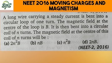 A long wire carrying a steady current is bent into a circular loop of one turn. The  magnetic field