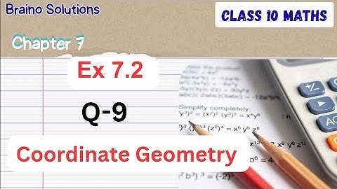 Chapter 7 Ex 7.2  Q.9 I Coordinate Geometry I Maths I Ncert I Cbse I 