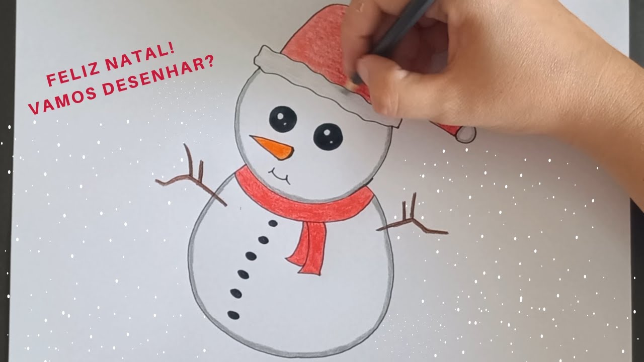 Como DESENHAR um BONECO DE NEVE fácil | How to Draw a Snowman - YouTube