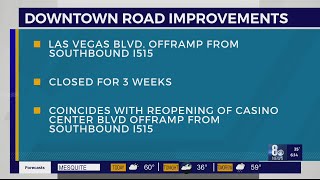 Road construction projects in downtown Las Vegas