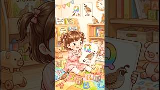 Letter Qq 👉🏻🐦⬛#baby #kids #kidslearning #learningletters #learningsongs #songsforkids #rhymes