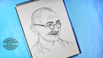 Gandhi Jayanti - Mahatma Gandhi Drawing | Pencil Sketch for Beginners | How to draw Mahatma Gandhi
