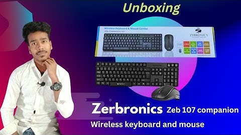 Zerbronics Zeb-Companion 107 Wireless Keyboard and mouse।।       connect wireless keyboard and mouse