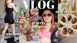 VLOG | Realistic + Productive Routine | What I’m Cooking, Grocery Haul + Workouts