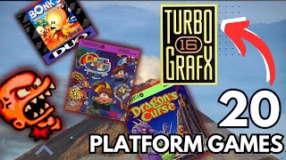 20 PLATFORM games on TURBOGRAFX-16 || The 👑KING of game genres on the best❓ console