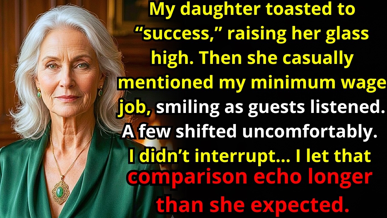 My Daughter Toasted to “Success” — Then Publicly Mentioned My Minimum Wage Job