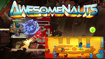 Taking the Back Turret First - Awesomenauts (full game)