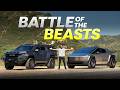 Tesla cybertruck vs rezvani vengeance battle of the beasts  4k