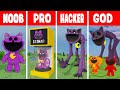 Minecraft CATNAP (from Poppy Playtime 3) STATUE BUILD CHALLENGE - NOOB vs PRO vs HACKER vs GOD