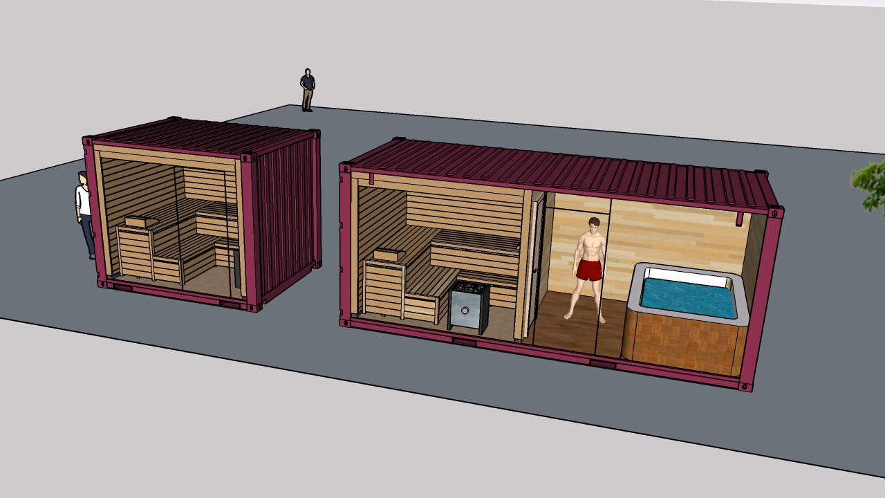 sauna idromassaggioin container Produzione Vendita Noleggio