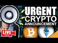 URGENT!!! Bitcoin & Ethereum Announcement (Coinbase Listing NOW!!!!)