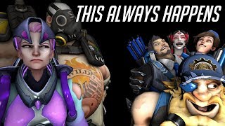 Winning with 4 DPS and a Thrower! Overwatch Competitive Gameplay