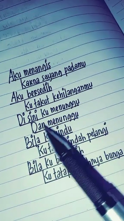 aku menangis karna sayang padamu aku bersedih takut kehilanganmu disini ku menunggu dan menunggu 🥲