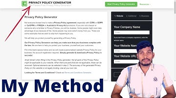 Blogger Website Privacy Policy and Disclaimer Making In Tamil