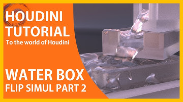 [Houdini tutorial] Water box Part2 - Water simulation / Subtitles