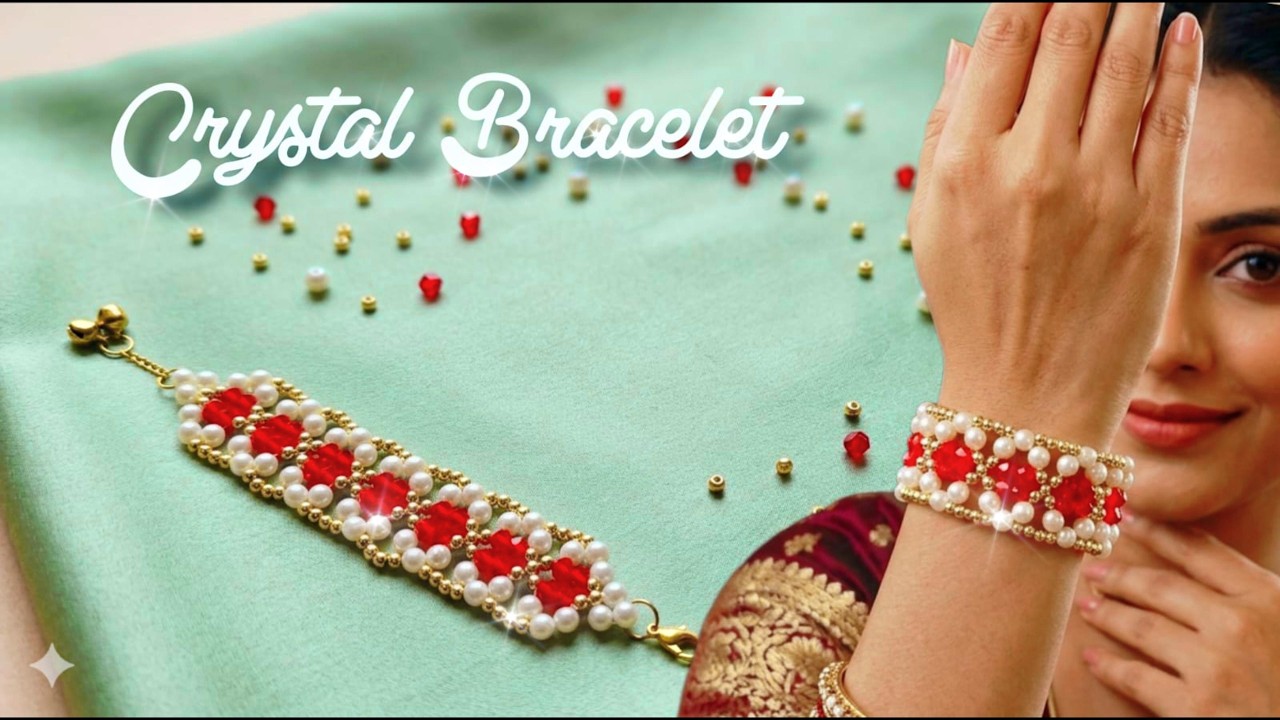 HOLI SPECIAL ELEGANT CRYSTAL BRACELET |  #557| DIY NEW  HANDMADE JEWELLERY DESIGN  #2026