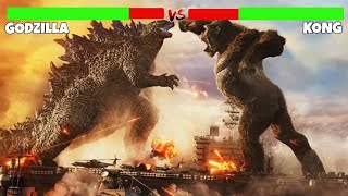 Godzilla vs kong With Healthbars | Ocean Fight | Godzilla vs kong 2021