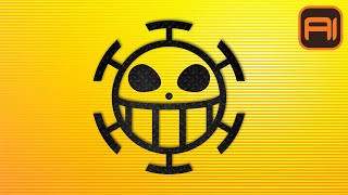 how to design law pirate flag one piece  vector using Adobe Illustrator|Bassito screenshot 1
