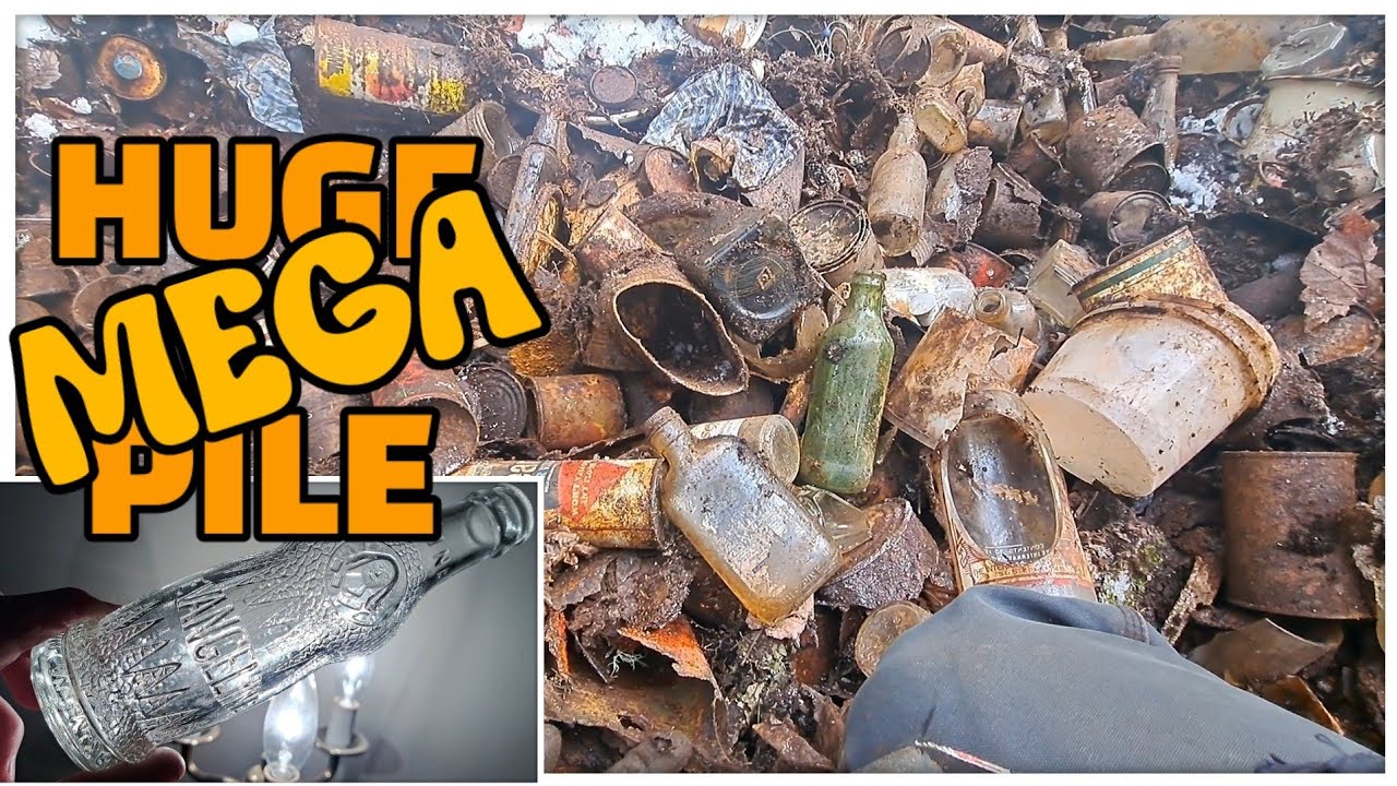 💥 Раскопки бутылок, раскопки на свалке №16 💥 Огромные сокровища в куче мусора!! ©