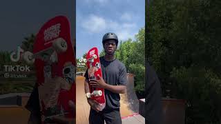 Lil Nas X Rides On Tony Hawk’s Blood Skateboard On TikTok #shorts