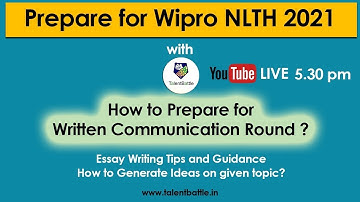 Prepare for Wipro NLTH 2021- How to prepare for Written Communication round?