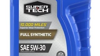 WALMART SUPERTECH OIL - Compared to Mobil 1 oil analysis With Pennzoil Ultra 5w30
