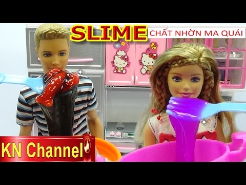 Đồ chơi trẻ em Búp bê Barbie GIA ĐÌNH LUCY tập 22 Nấu ăn Slime Chất nhờn ma quái Kids toy