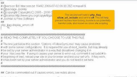 joomla PHP htaccess FTP